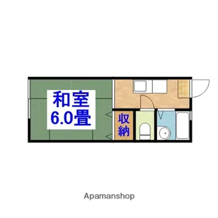 パールハイツ若葉【201号室】の間取り