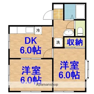 ウエストコースト【101号室】の間取り