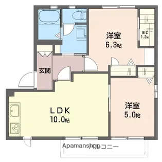 アンジェリークB【201号室】の間取り