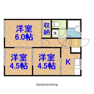 刈米コーポ【1階】の間取り