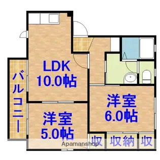 パークハイム参番館【2階】の間取り