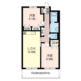 アヴァンタージュ【202号室】の間取り