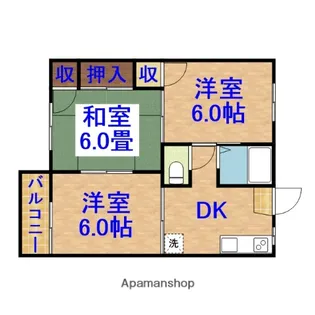 第2弘岡ハイツ【1階】の間取り
