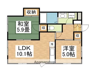 アーバンイーストB【201号室】の間取り