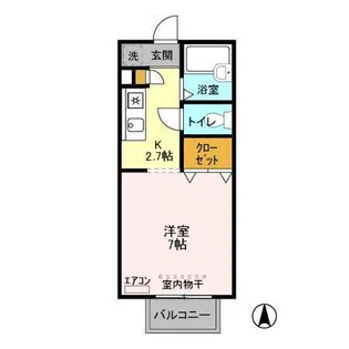 パセオおゆみ野【1階】の間取り