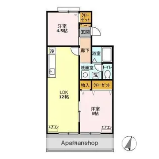 エミーハイツ【2階】の間取り