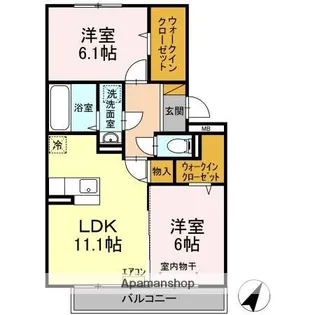 グラマードマレⅦ B【2階】の間取り