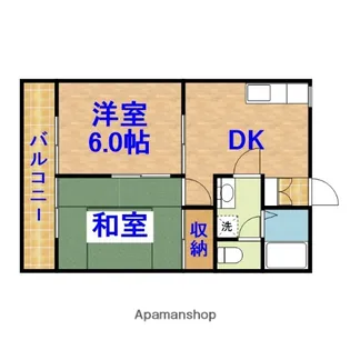 パルテール市川【2階】の間取り