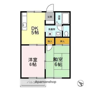 2DKの間取り画像