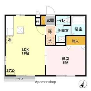 グリーンヒルズL棟【1階】の間取り