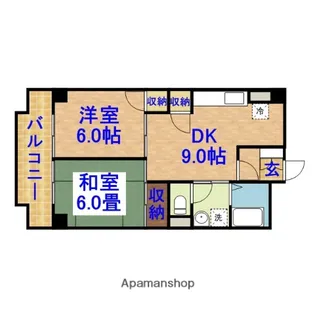 フラワーマンション【5階】の間取り