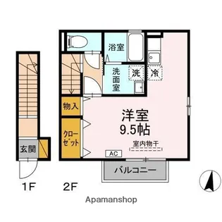 ピースサル【2階】の間取り