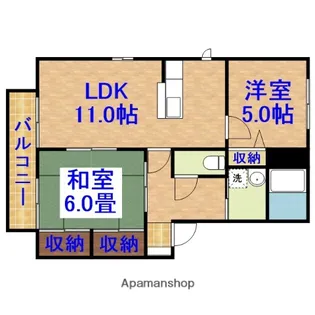 プルミエラムール B【201号室】の間取り