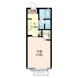 1Kの間取り画像