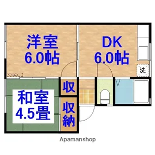 小倉ハイツ【2-D号室】の間取り