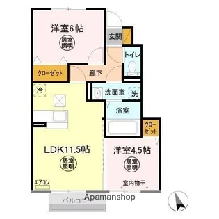 グランパルク B【102号室】の間取り