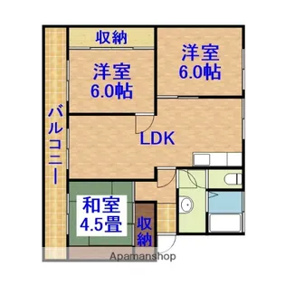 レインボータウン有秋台【3階】の間取り