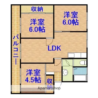 レインボータウン有秋台【4階】の間取り