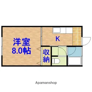エルカーサ市原【104号室】の間取り
