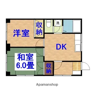 ハイツ潮見【202号室】の間取り