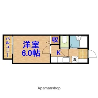 旭五所ハイツ【206号室】の間取り