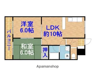 中島ビル(住居)【302号室】の間取り