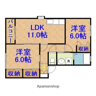 ヴィラージュ弐番館【1階】の間取り