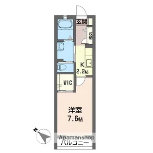 エルシオン京葉【208号室】の間取り