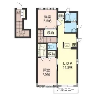 マシェリ クレスト【2階】の間取り