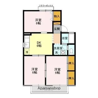 ネオサカエハイツ【1階】の間取り