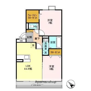 サニーリヴ A【2階】の間取り