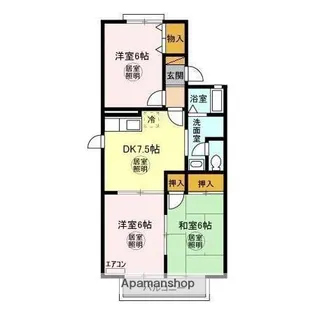 オーシャンサイド Ⅰ【1階】の間取り