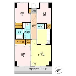 千葉県千葉市緑区おゆみ野3丁目【マンション】の間取り
