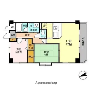 アレックス千葉寺【5階】の間取り