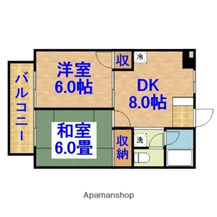 サマックスビュー長島【1階】の間取り