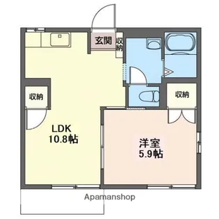 クレールハイツ【201号室】の間取り