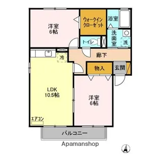 カエラライオンズⅡ【2階】の間取り