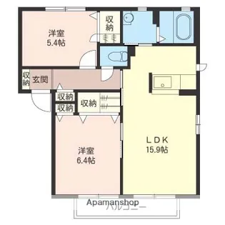 FOXES A【102号室】の間取り