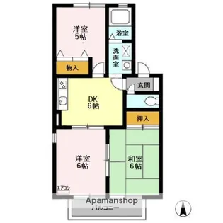 千葉県千葉市緑区おゆみ野中央7丁目【アパート】の間取り