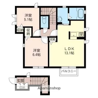 メゾン・ド・クレールⅡ【201号室】の間取り