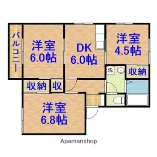 フレグランスKM【2-2号室】の間取り
