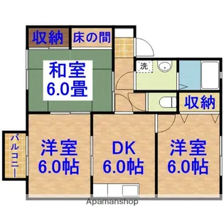 ブランメゾン島野B【2階】の間取り
