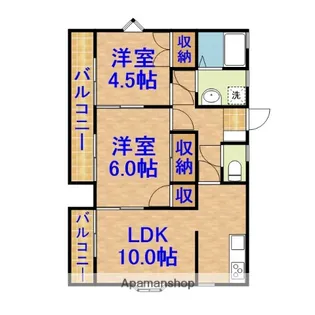 ヒルズ光風台【201号室】の間取り