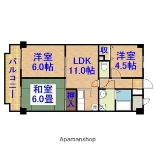 アルビオンマンション【303号室】の間取り