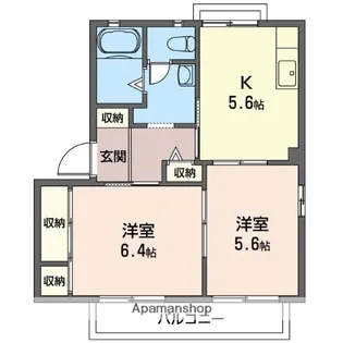 ウェル・コートB【2階】の間取り