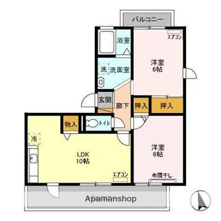 トリニシティ 壱番館【2階】の間取り
