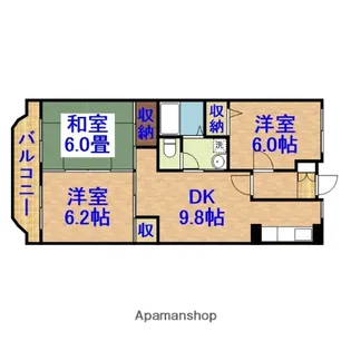アヴニール梨の樹【102号室】の間取り