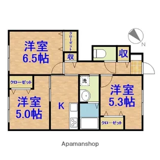 ヒルズアクア【1階】の間取り