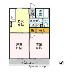 サニーコーポ・ハセベ【2階】の間取り