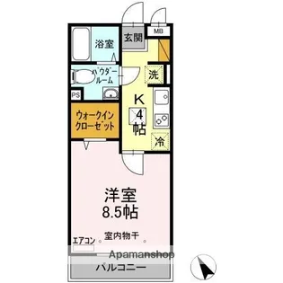 ジェンティーレ ヤマザキ【1階】の間取り